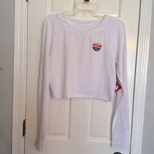Fila cali cropped crew moisture management top NWT XL